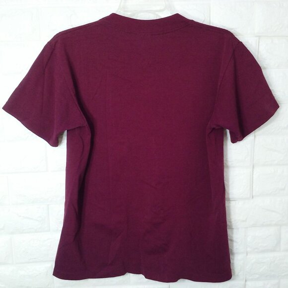 Vintage 70s-80s Miller USA T-Shirt M(38/40) Las Vegas Fremont Single Stitch Plum - Picture 11 of 11